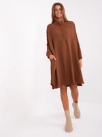 Light brown oversize shirt dress