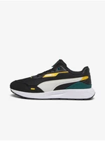 Black Mens Sneakers with Details in Suede Puma Runtamed Plus - Men