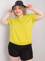 Light green blouse plus size with Addyson ribs