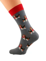 Socks Bratex 424 Classic Men Valentine's Day 39-46 gray kl-328