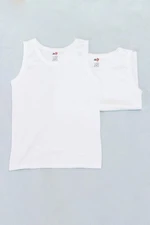 Dagi White Pair of 2 Cotton Boys' Singlets