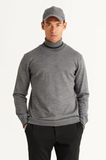 ALTINYILDIZ CLASSICS Men's Anthracite Standard Fit Normal Cut Full Turtleneck Knitwear Sweater. ALTINYILDIZ CLASSICS Men's Anthracite Standard Fit Normal Cut Full Turtleneck Knitwear Sweater.