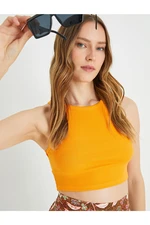Koton Basic Crop Singlets, Halter Collar, Cotton