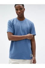 Koton Basic T-Shirt with a Printed Short Sleeves Crew Neck Cotton Ribbed