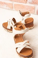 Fox Shoes Beige Women's Sandals