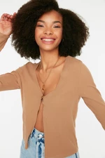 Trendyol Camel Camisole Basic Blouse with Buttons