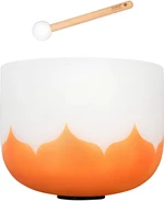 Sela 10" Crystal Singing Bowl Lotus 432 Hz D - Orange (Sacral Chakra) incl. 1 Wood Mallet Percusión para musicoterapia