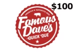 Famous Dave's $100 Gift Card US