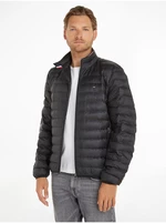 Black Men's Quilted Jacket Tommy Hilfiger Packable Recycled Jacket - Men's