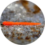 Redbass gumová nástraha micro tail s 35 mm - signal orange uv color