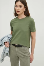 Bavlnené tričko Medicine dámsky, zelená farba