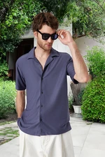 Trendyol Indigo Relaxed Fit Wide Collar Shirt