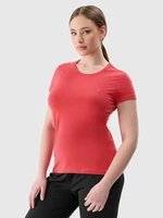 Women's slim T-shirt 4F - red