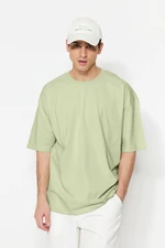 Trendyol Mint Oversize/Wide Cut Basic 100% pamut póló