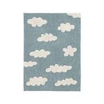 Niebieski bawełniany dywan dziecięcy tkany ręcznie odpowiedni do prania 120x160 cm Clouds Vintage Blue – Lorena Canals