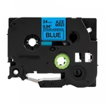 Kompatibilní páska s Brother TZ-S551 / TZe-S551, 24mm x 8m, extr.adh. černý tisk / modrý podklad