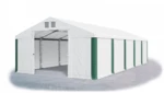 Garážový stan 6x8x3m střecha PVC 560g/m2 boky PVC 500g/m2 konstrukce ZIMA Bílá Bílá Zelené