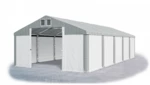 Garážový stan 4x6x2m střecha PVC 560g/m2 boky PVC 500g/m2 konstrukce ZIMA PLUS Šedá Bílá Šedé
