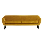 Żółta aksamitna sofa WOOOD Rocco, 230 cm