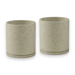 Zestaw 2 białych doniczek Bonami Selection Terrazzo, ø 26 cm