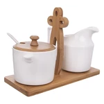 Porcelanowa cukiernica i mlecznik Whiteline – Orion