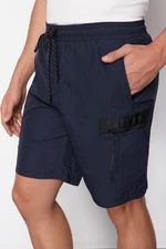 Trendyol Navy Blue Regular Fit Zipper Detailed Parachute Men's Shorts