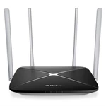 Router Mercusys AC12G (AC12G) čierny dvojpásmový bezdrôtový gigabitový router • pásma 2,4 GHz a 5 GHz • rýchlosť 300 Mb/s a 867 Mb/s • plné gigabitové