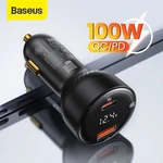 Baseus Digital Display 100W QC4.0 PD3.0 PPS Fast Charging Car Charger For iPhone 13 13 Mini 13 Pro Max For Samsung Galax