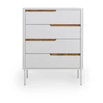 Biela komoda Tenzo Switch, 80 x 102 cm