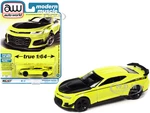 2019 Chevrolet Camaro Nickey ZL1 1LE Shock Yellow with Matt Black Hood and Stripes "Modern Muscle" Limited Edition to 14670 pieces Worldwide 1/64 Die