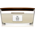 Woodwick White Teak vonná svíčka s dřevěným knotem (hearthwick) 453.6 g