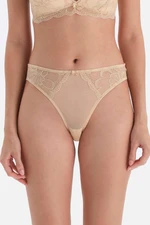 Dagi Beige Accessory Detailed Lace Panties