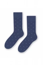 Steven 056 227 vzor tmavě modré Pánské oblekové ponožky 45/47 tmavě modrá