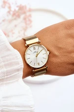 Mesh bracelet Giorgio&Dario Analog watch Gold-White