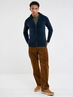 Big Star Man's Zip Sweater 161013 Blue Wool-403