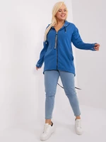 Dark blue plus size hoodie