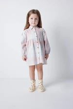 DEFACTO Regular Fit Plaid Long Sleeve Woven Dress