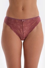 Dagi Dusty Rose Lace Brazilian Panties