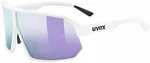 UVEX Sportstyle 237 White Mat/Mirror Lavender Occhiali da ciclismo