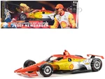 Dallara IndyCar 2 Josef Newgarden "Shell Oil" Team Penske "2023 Indianapolis 500 Champion" (Raced Version) "NTT IndyCar Series" (2023) 1/18 Diecast M