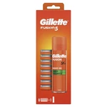 Gillette Fusion5 Náhradní hlavice 8 ks + Fusion gel 200 ml