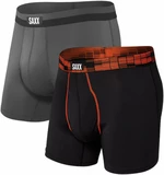 SAXX Sport Mesh 2-Pack Boxer Brief Black Digi Dna/Graphite S Sous-vêtements de sport