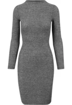 Women's ribbed dress URBAN CLASSICS - grey