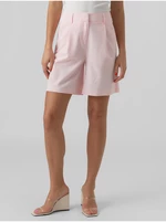 Women's light pink shorts VERO MODA Zelda - Women