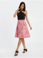 Orsay Pink-Black Women Floral Dress - Women