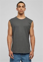 Dark Shade Sleeveless T-Shirt With Open Brim