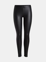 Black Leatherette Leggings Pieces Shiny