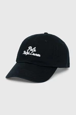 Bavlněná baseballová čepice Polo Ralph Lauren černá barva, s potiskem, 710936498