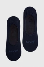 Ponožky Levi's 2-pak tmavomodrá farba
