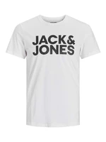 Jack&Jones Pánské triko JJECORP Slim Fit 12151955 White L